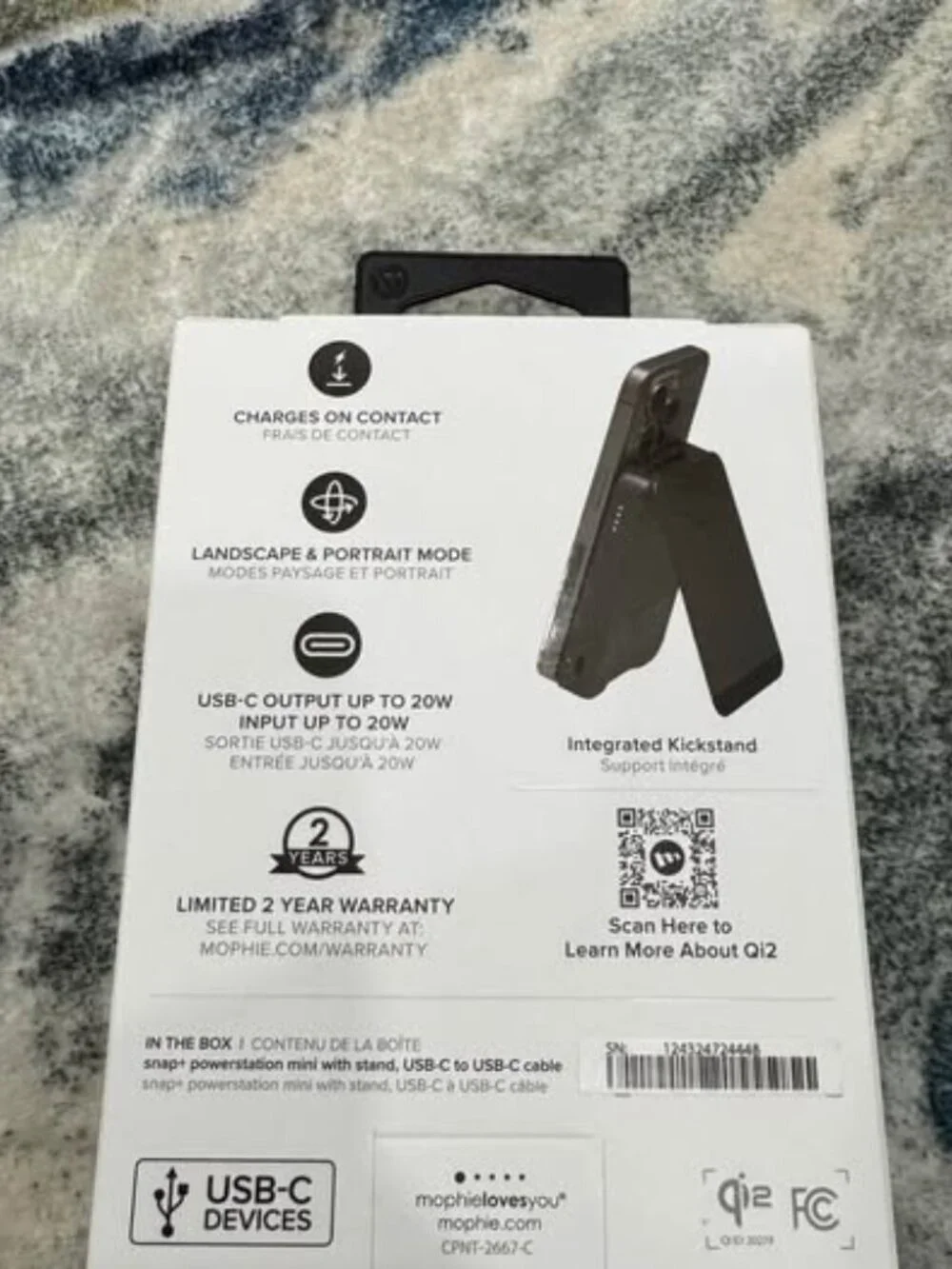Mophie snap+ powerstation mini (5,000mAh) – Magnetic Wireless Charger + Stand